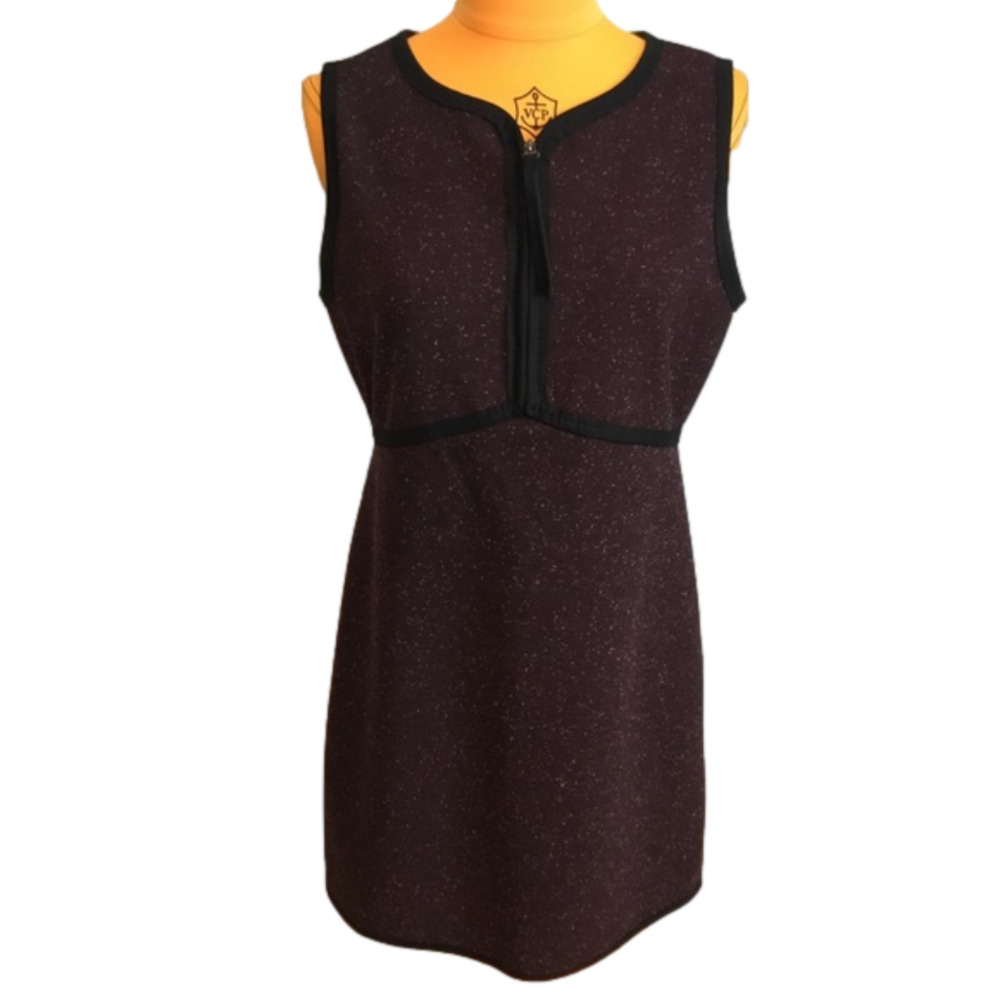 𝅺Max Studio sleeveless burgundy shift dress sz M